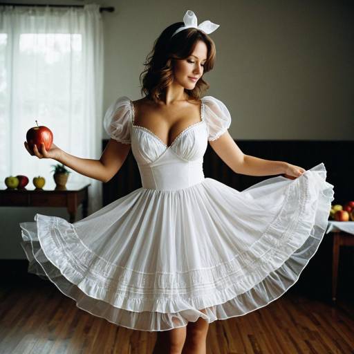 Elegant Solo Dance in White Dress