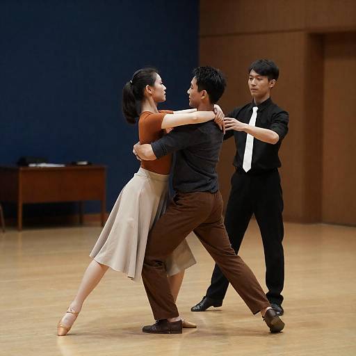 Studio Dance Lift with Three Performers