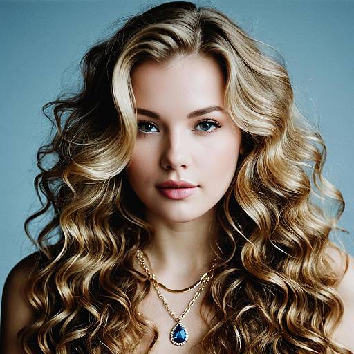 Stylish Wavy Hair with Jewelry Detail