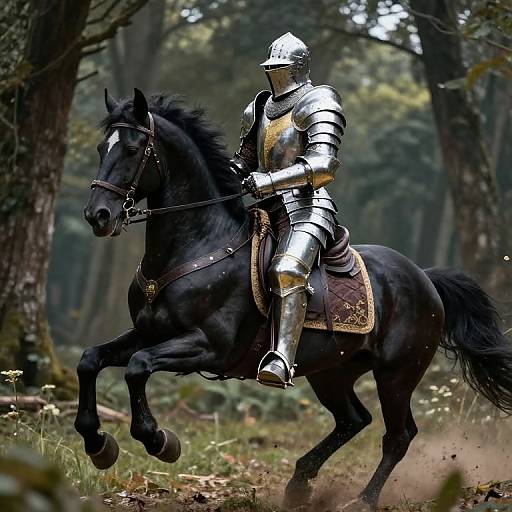 Epic Armored Knight Charging Forward