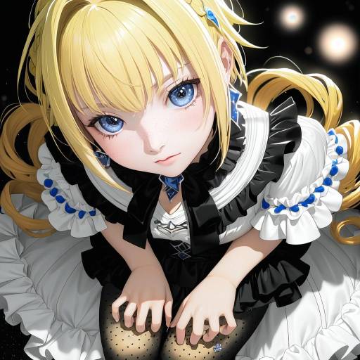 Blonde Girl in High Fashion Pose