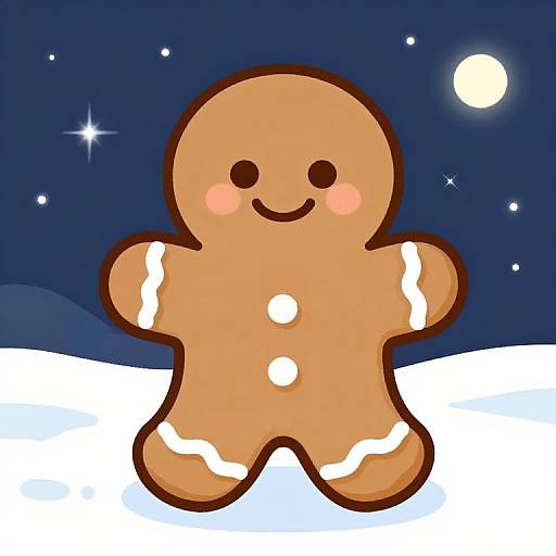 Adorable Gingerbread Cartoon Character