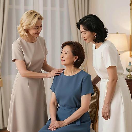 Three Women in an Elegant Room