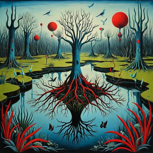 Surreal Wetland Dreamscape