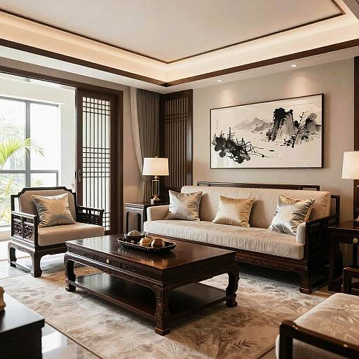 Modern Chinese Living Room Elegance