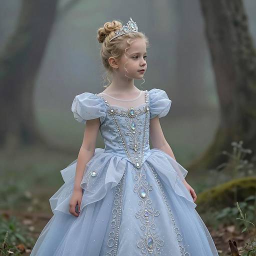 Enchanted Princess in Misty Forest