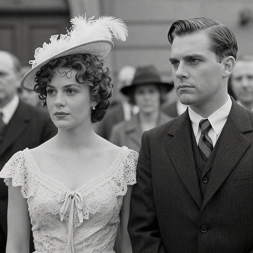 Vintage Couple in Period Clothing