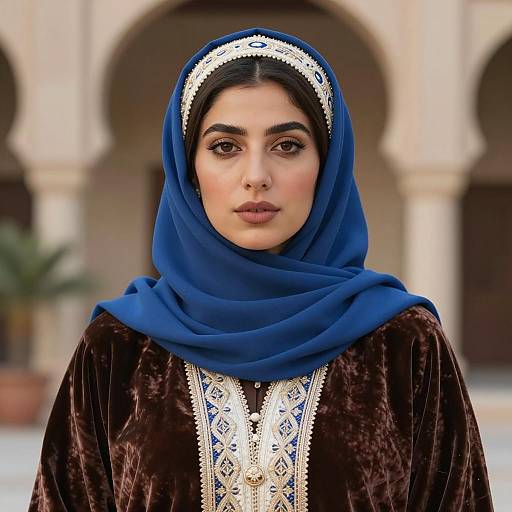Elegant Arabian Woman in Traditional Attire
