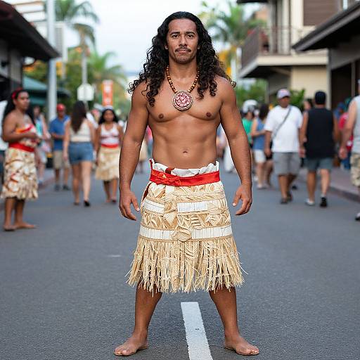 Man in Traditional Moana Costume