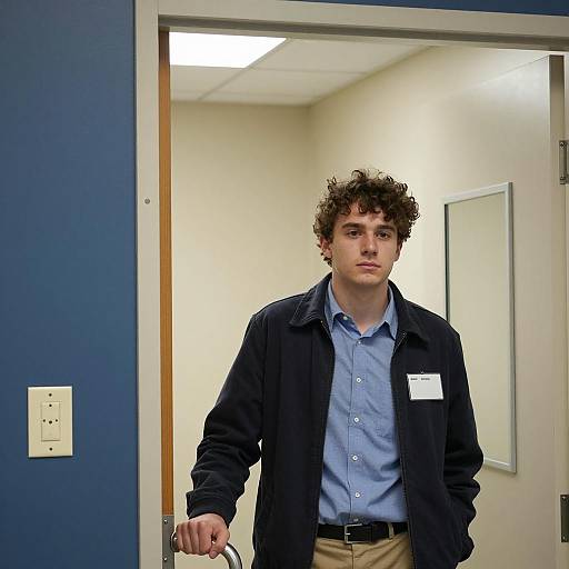 Young Man in Doorway Portrait