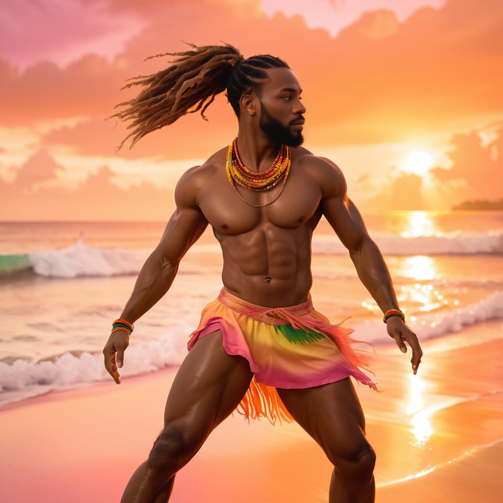 Reggae Dancer on Sunrise Beach