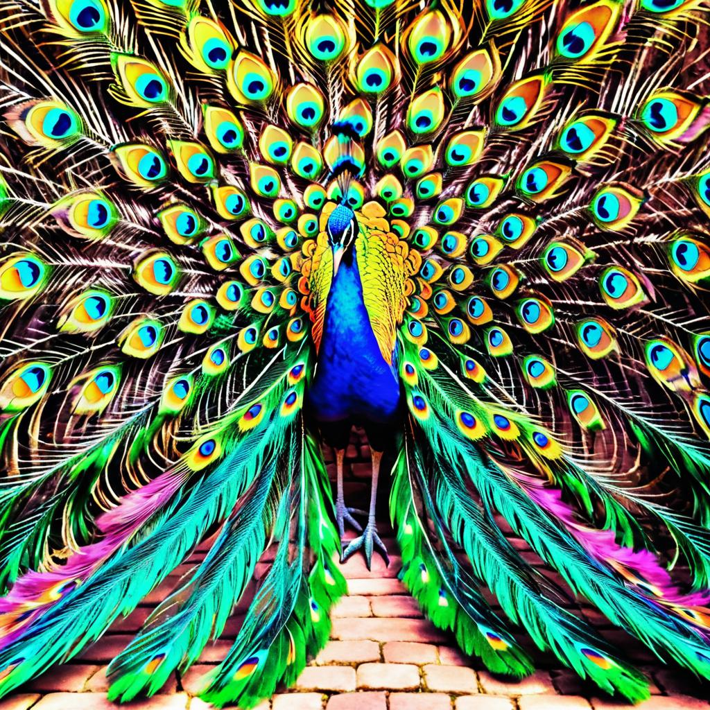 Majestic Peacock in Vibrant Colors