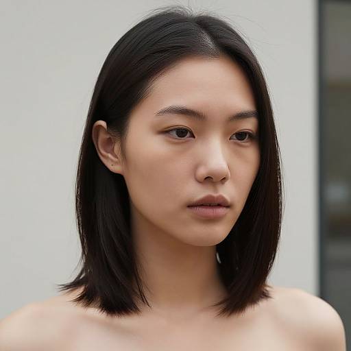 Minimalist Edgy Woman with Blunt Cut