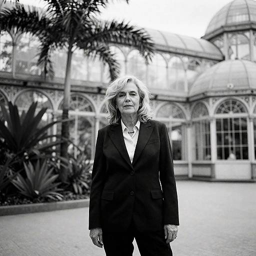 Buenos Aires Victorian Conservatory Monochrome Portrait