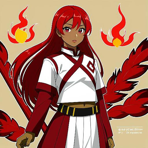 Illustration of Hapi (fire emblem), fire emblem in the style of Asuzemu