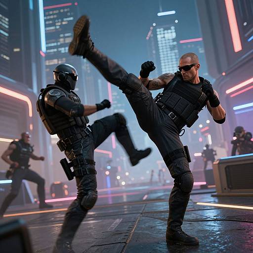 Futuristic Urban Battle Kick