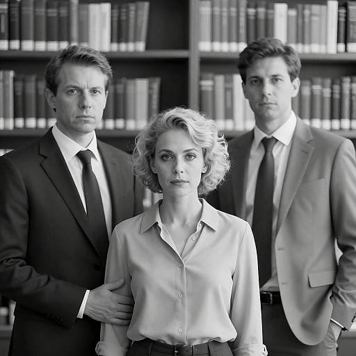 Intense Librarians: A Black-and-White Portrait