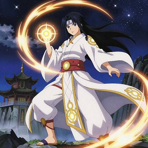 Celestial Warrior Priestess Channeling Energy