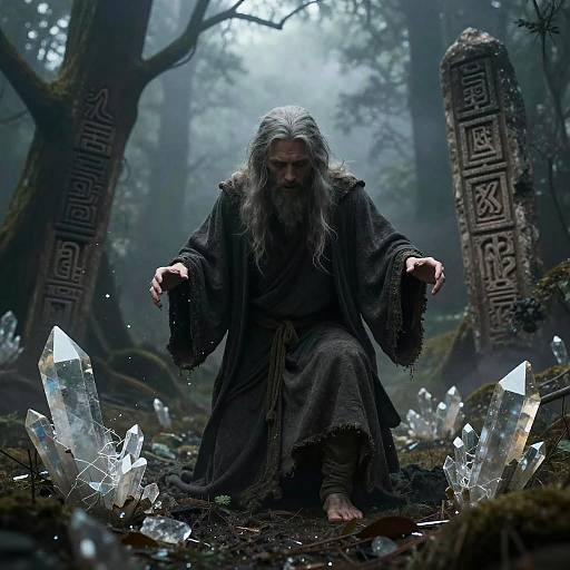 Mystical Hermit Amidst World Transformation