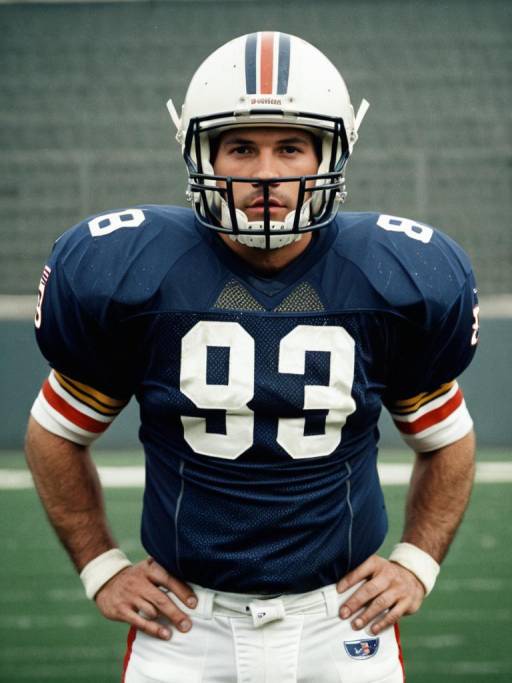 American Football Player in Uniform