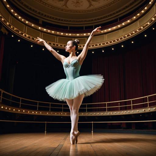 Ballet Dancer on Classic Theater Stage