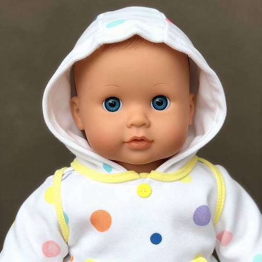 Baby Doll in Colorful Hoodie