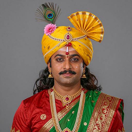 Photorealistic Portrait of Radha Krishna