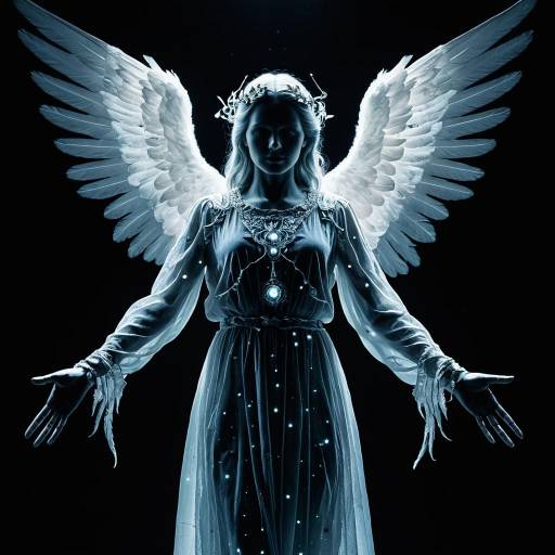 Transcendent Angelic Spirit with Cosmic Wings