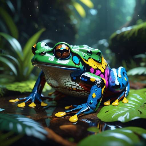 Majestic Solomon's Frog in Enchanted Rainforest Majestic Solomon's Frog in Enchanted Rainforest