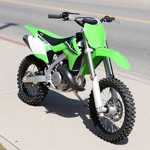 Vibrant Green Kawasaki Dirt Bike