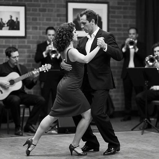 Elegant Dance: A Timeless Black and White