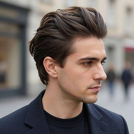 Layered Pompadour Style Portrait