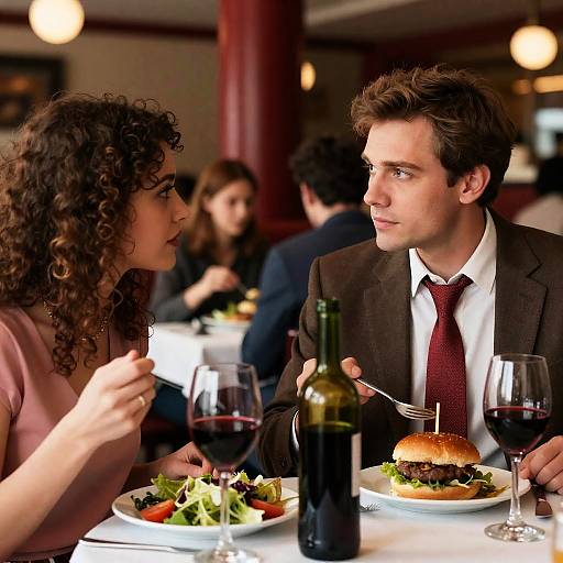 Romantic Restaurant Scene with Diners