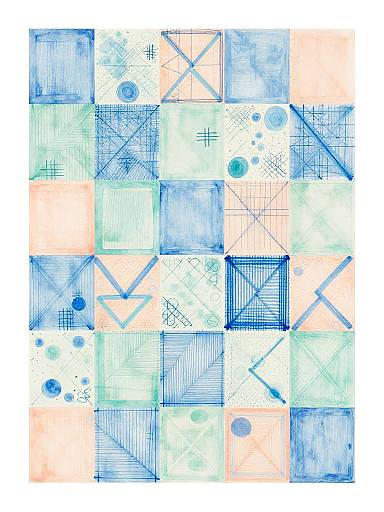 Abstract Zig Zag Geometric Patchwork