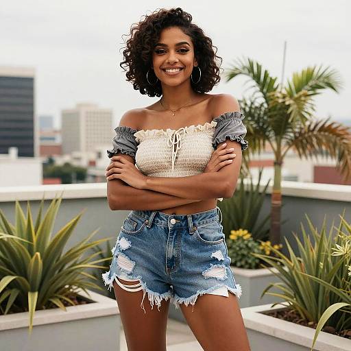 Playful Summer Street-Style Fashion Shot