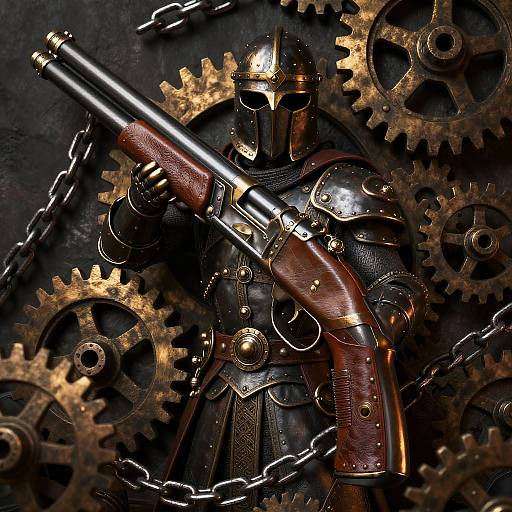 Steampunk Medieval Crusader Shotgun
