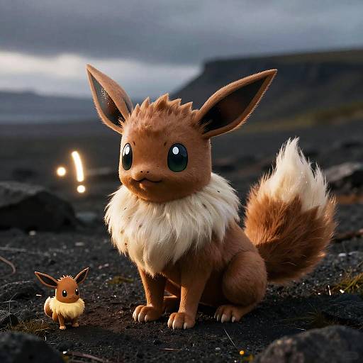 Feral Brown Eevee at Iceland Evening