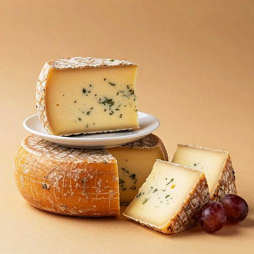 Rustic Herb Cheese with Grapes