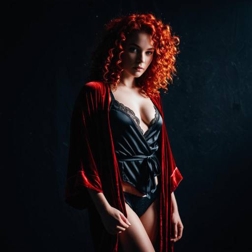 Adventurous Lingerie Photoshoot with Dramatic Lighting