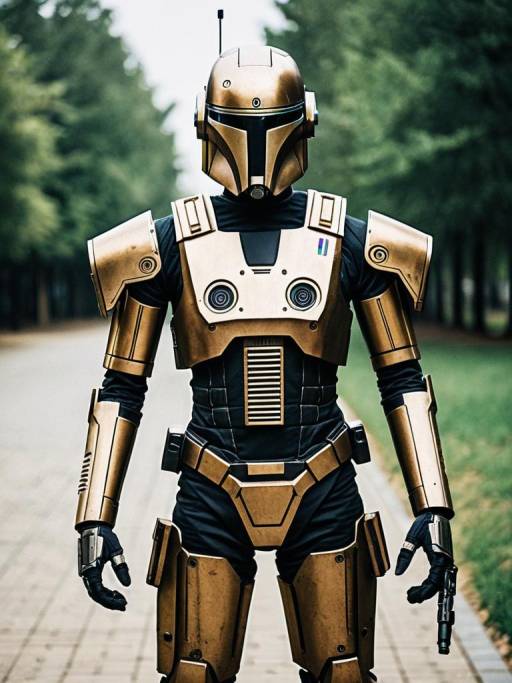 Man in Commando Droid Costume Cosplay
