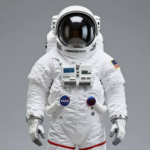 Mannequin in White NASA Space Suit