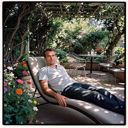 Serene Enclosed Patio Relaxation