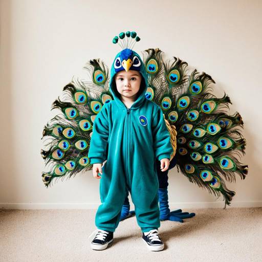 Toddler in Peacock Costume