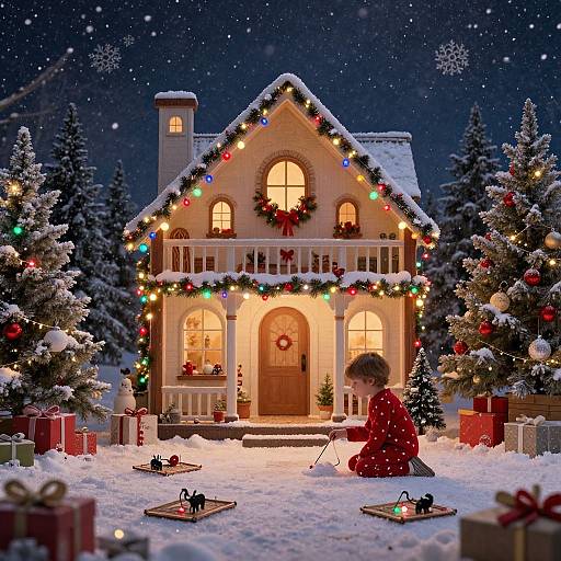 Cozy Christmas Home Alone Scene