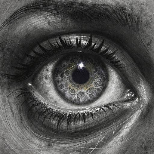 Fractal Eye Charcoal by Odilon Redon