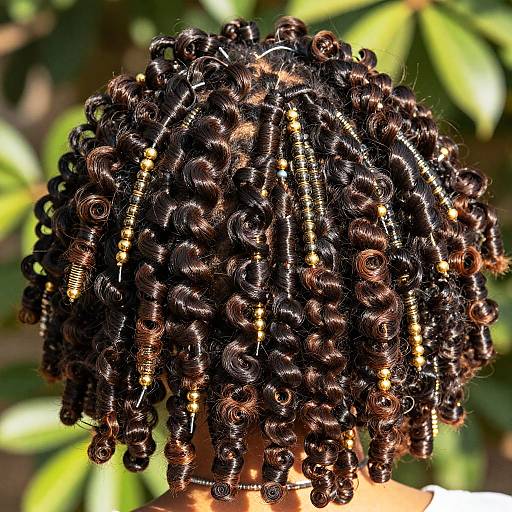 Close-Up of Ethiopian Curly Hair