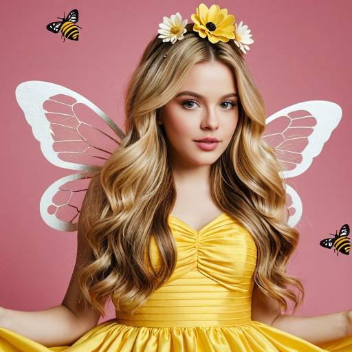 Woman Dressed as Bumblebee Fairy