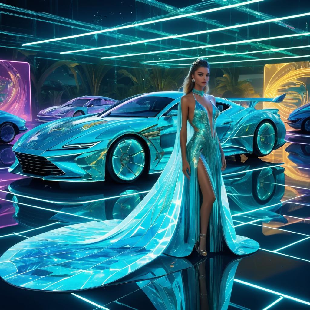 Futuristic Oceanic-Themed Car Show Concept