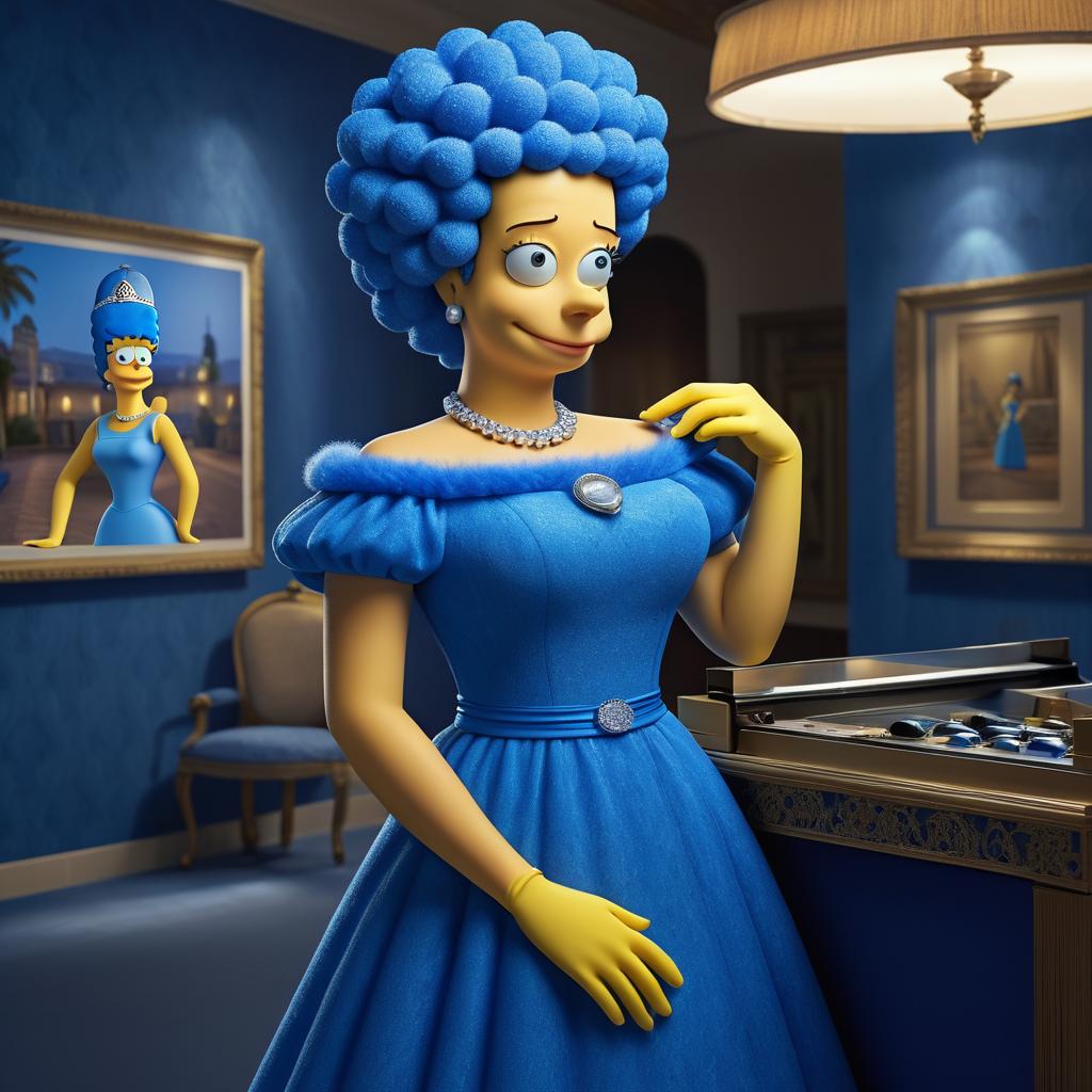 Photorealistic Portrait of Marge Simpson