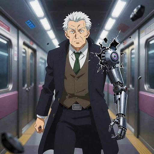 Elder Chronomancer in Neon Time Fractures